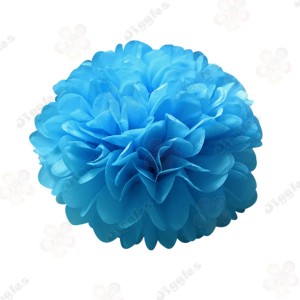 Turquoise Blue 8" Tissue Pom Poms