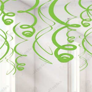 Pastel Green Swirls Decoration