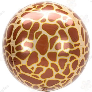 Giraffe Print Orbz Foil Balloon