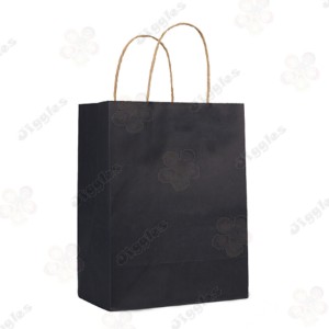 Black Kraft Paper Medium Bag