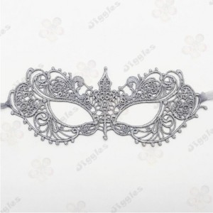 Silver Lace Masquerade Mask