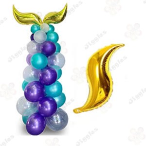 Mermaid Tail S Shape Balloons Gold