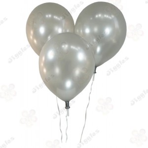 Silver Metallic Balloons 12inch