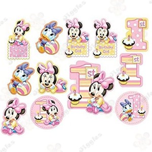 Minnie Mouse 1st 12pc Cutout Set