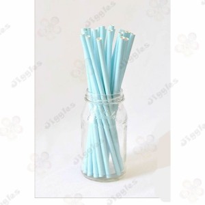 Pastel Blue Paper Straws