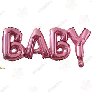 Baby Foil Letter Balloon Pink
