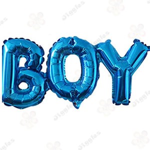 Boy Foil Letter Balloon Blue