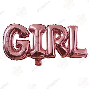 Girl Foil Letter Balloon Pink