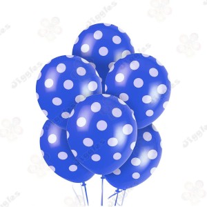 Polka Dot Balloons Dark Blue 12"