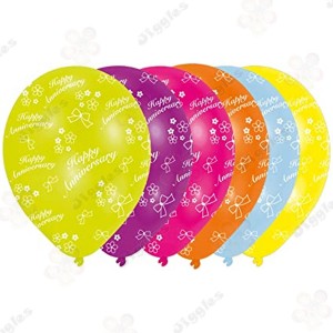 Printed Happy Anniversary Balloons 12"