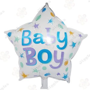 Baby Boy Star Foil Balloon