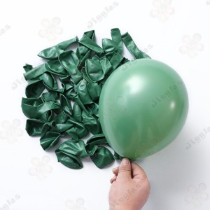 Retro Pearl Bean Green Balloons 10inch
