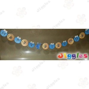 Cookie Monster Birthday Banner 