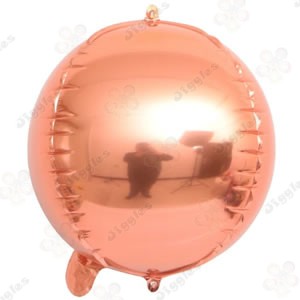 4D Orbz Sphere Round Foil Balloon 10" Rose Gold