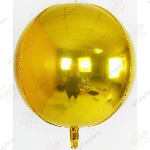 4D Orbz Sphere Round Foil Balloon 18" Gold