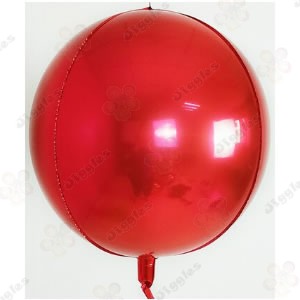 4D Orbz Sphere Round Foil Balloon 18" Red