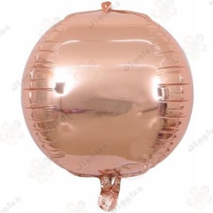 4D Orbz Sphere Round Foil Balloon 18" Rose Gold