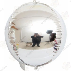4D Orbz Sphere Round Foil Balloon 18" Silver