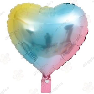Gradient Rainbow Heart Foil Balloon 