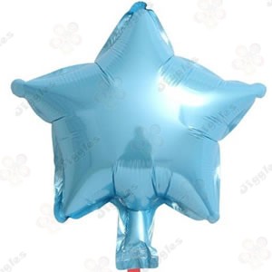 Light Blue Star Foil Balloon 10"