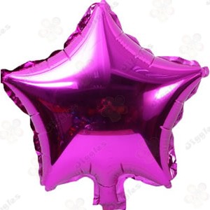 Hot Pink Star Foil Balloon 10"