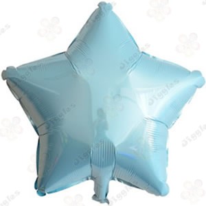 Light Blue Star Foil Balloon