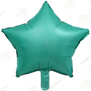 Matte Green Star Foil Balloon