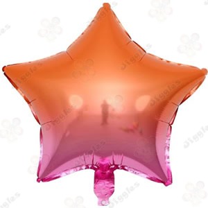 Gradient Orange/Pink Star Foil Balloon