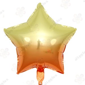 Gradient Yellow/Orange Star Foil Balloon