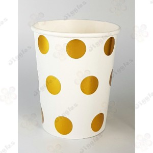 Gold Large Dots Paper Cups