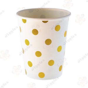 Gold Small Dots Paper Cups