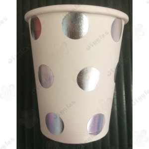 Silver Large Dots Paper Cups