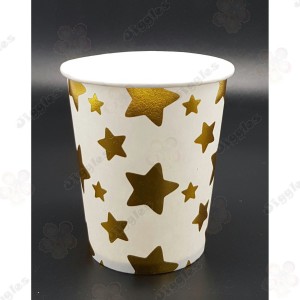 Gold Stars Paper Cups