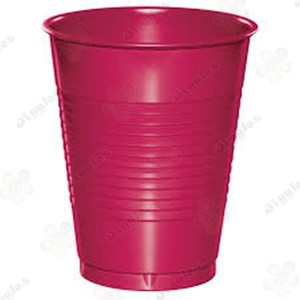 Hot Pink Plastic Cups Set